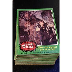 1977 Topps Star Wars Green Series 4 #199-264 COMPLETE SET OF 66 CARDS 11 Sticker